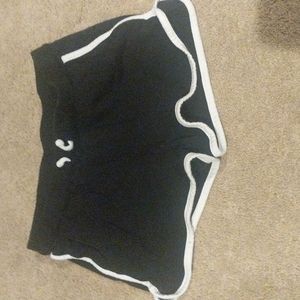 Girls black and white shorts size 10-12
